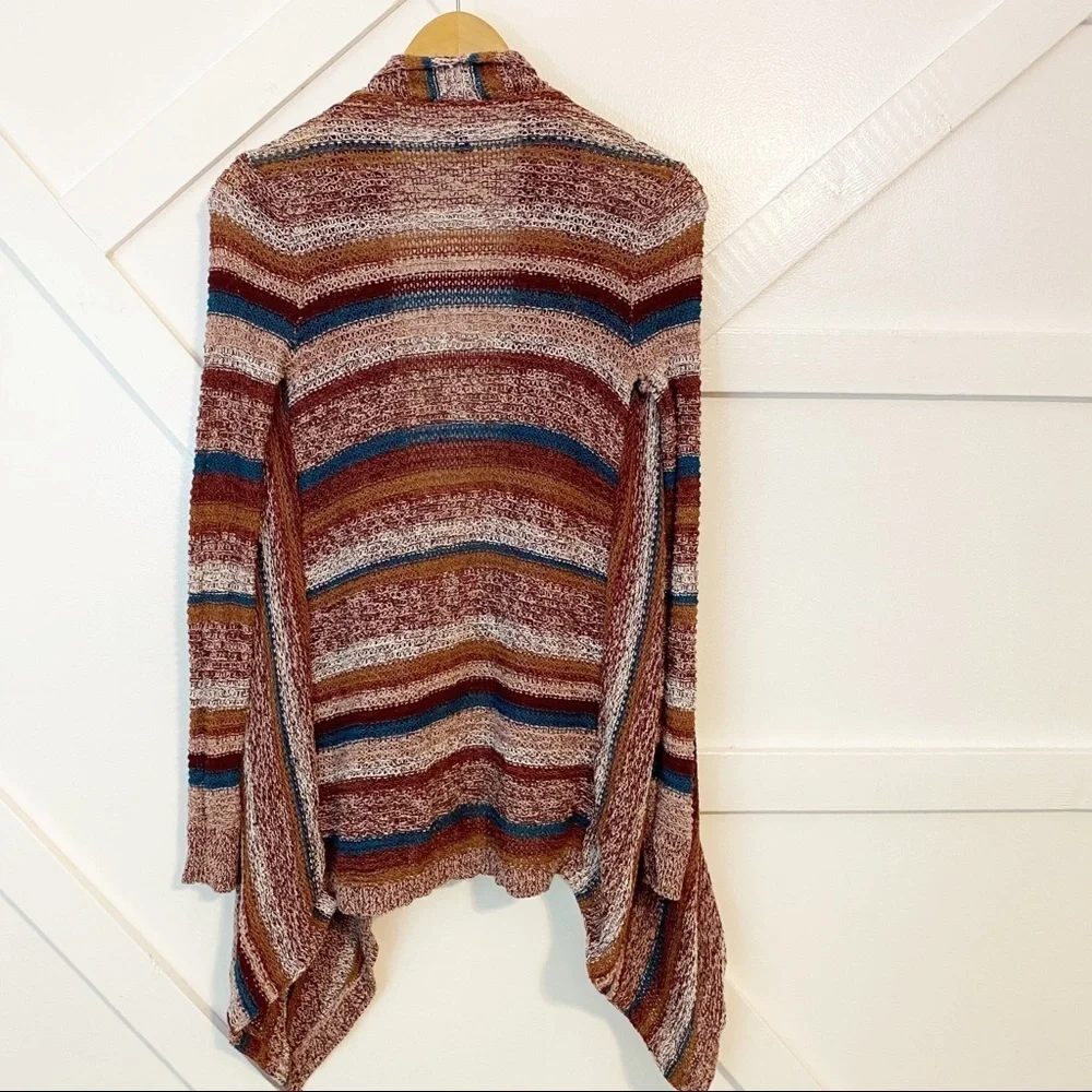 American Eagle Striped Waterfall Cardigan Sz XS